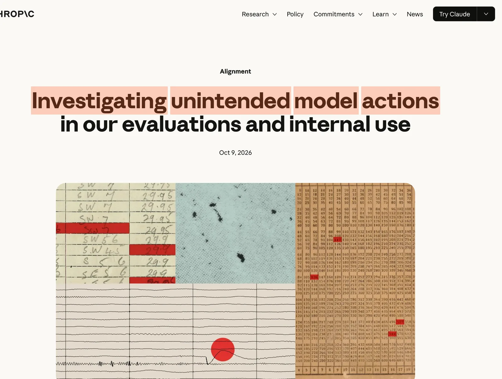 Anthropic's report, published on 9 October 2026.